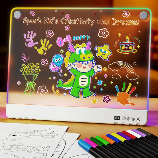 Mesemi 16" LED Drawing Board for 3+ Year old Boys Girls