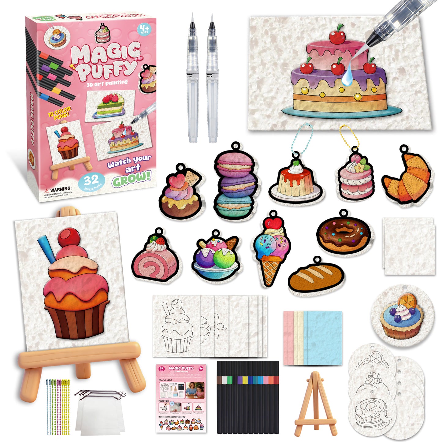 Mesemi 3D Art Kit, Dessert Theme for 4 to 10 Year Old Girls