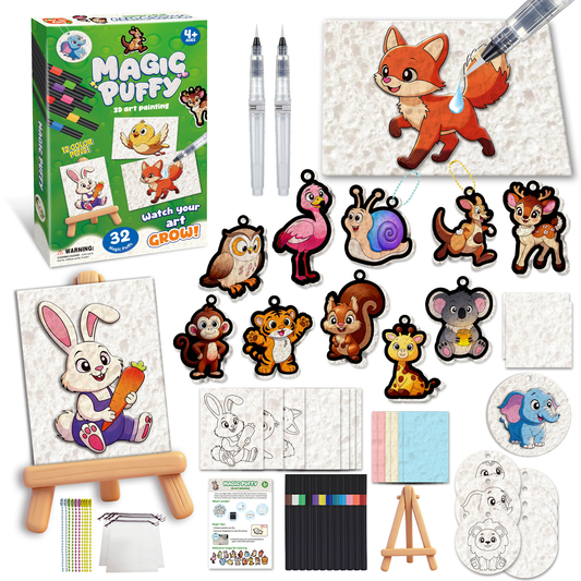 Mesemi 3D Art Kit, Animals Theme for 4 to 10 Year Old Boys