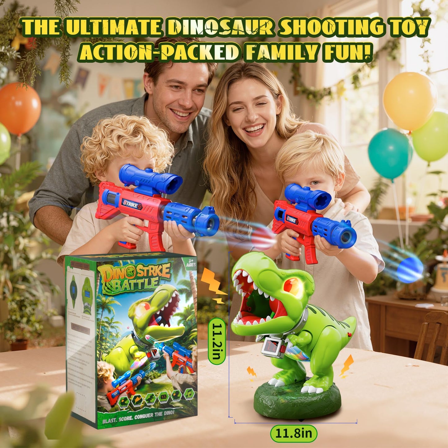 Mesemi Dinosaur Moveable Shooting Toys for 3 to 12 Year old